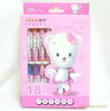 環保愛華可愛小熊PP6402油畫棒 學生文具批發的新寵